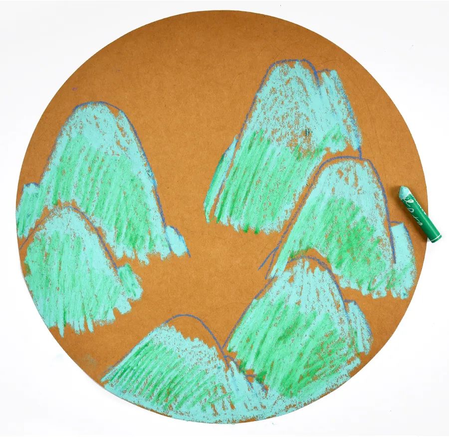 用油画棒模仿千里江山图,青绿山水千里江山图油画棒