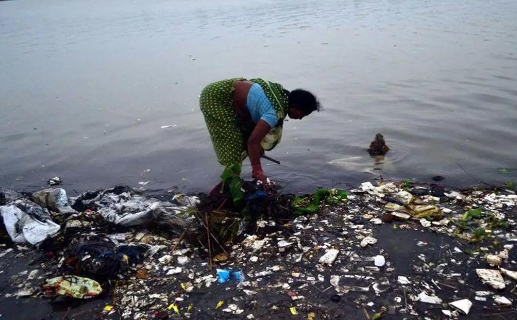 印度恒河用网抓清道夫,清道夫恒河印度