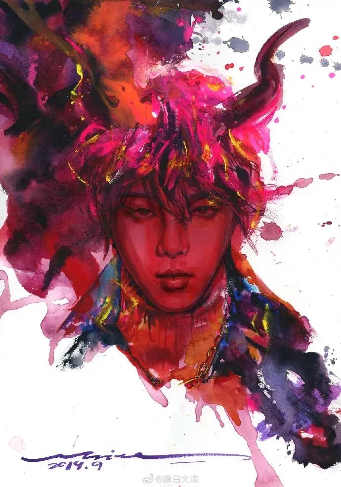 他是抖音水彩第一人，画面充满水墨意境，质感优秀！150万人盛赞