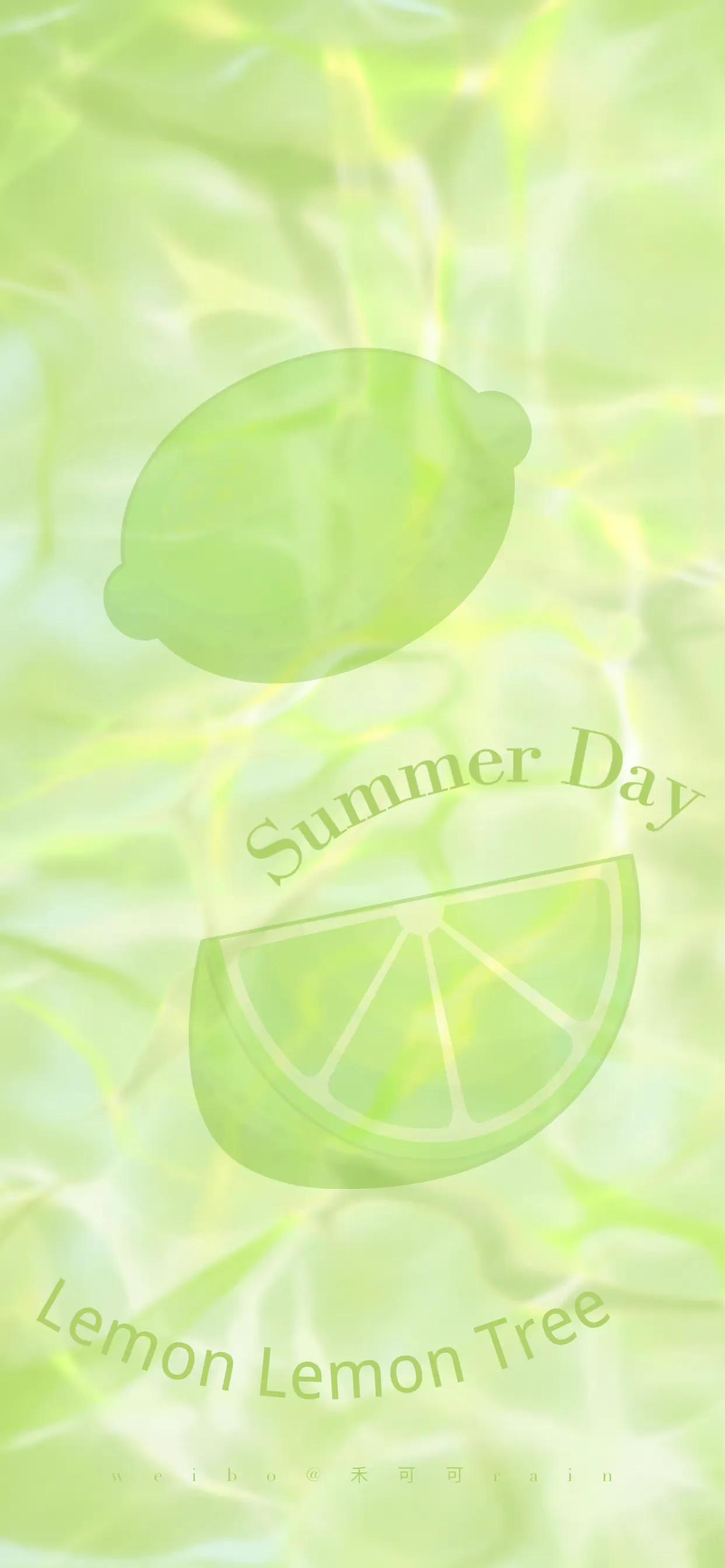 手机壁纸ins风夏日黑白,手机壁纸小清新绿色柠檬