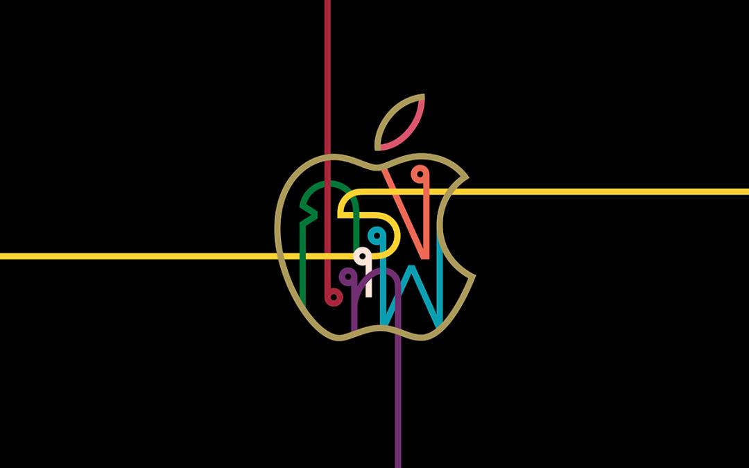 彩色苹果logo设计理念,苹果彩虹logo设计图