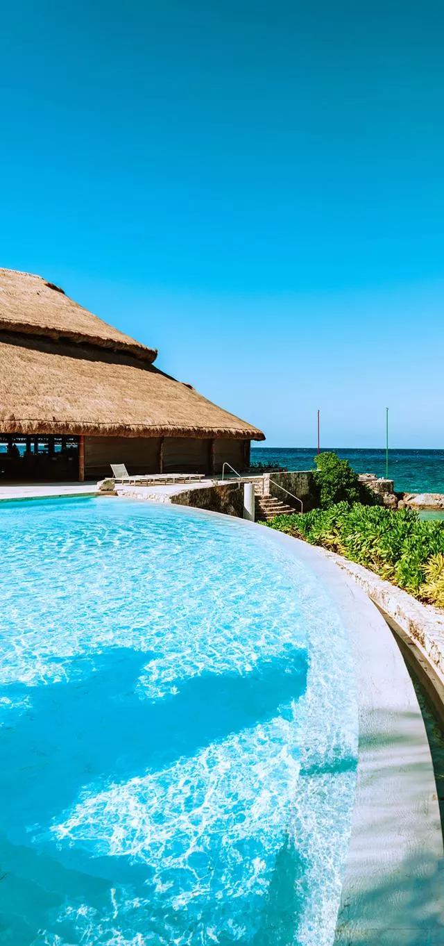 美丽的碧海蓝天壁纸,2018蓝色大海夏天壁纸