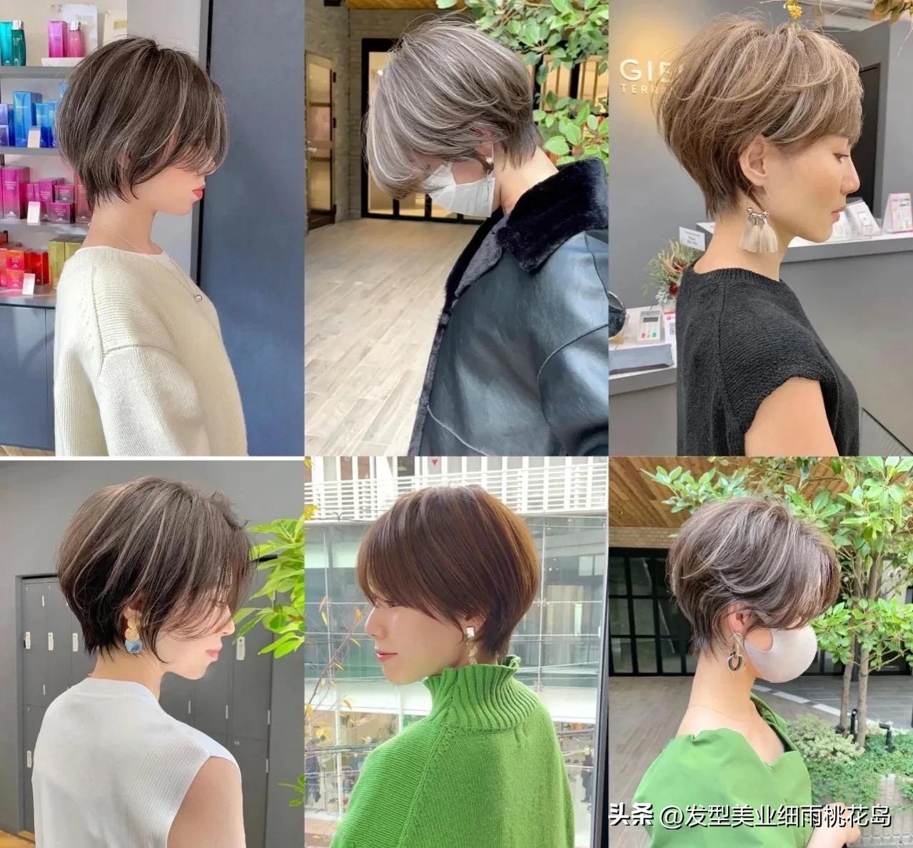 女生减龄显小短发合集,适合又多又粗发女生的短发