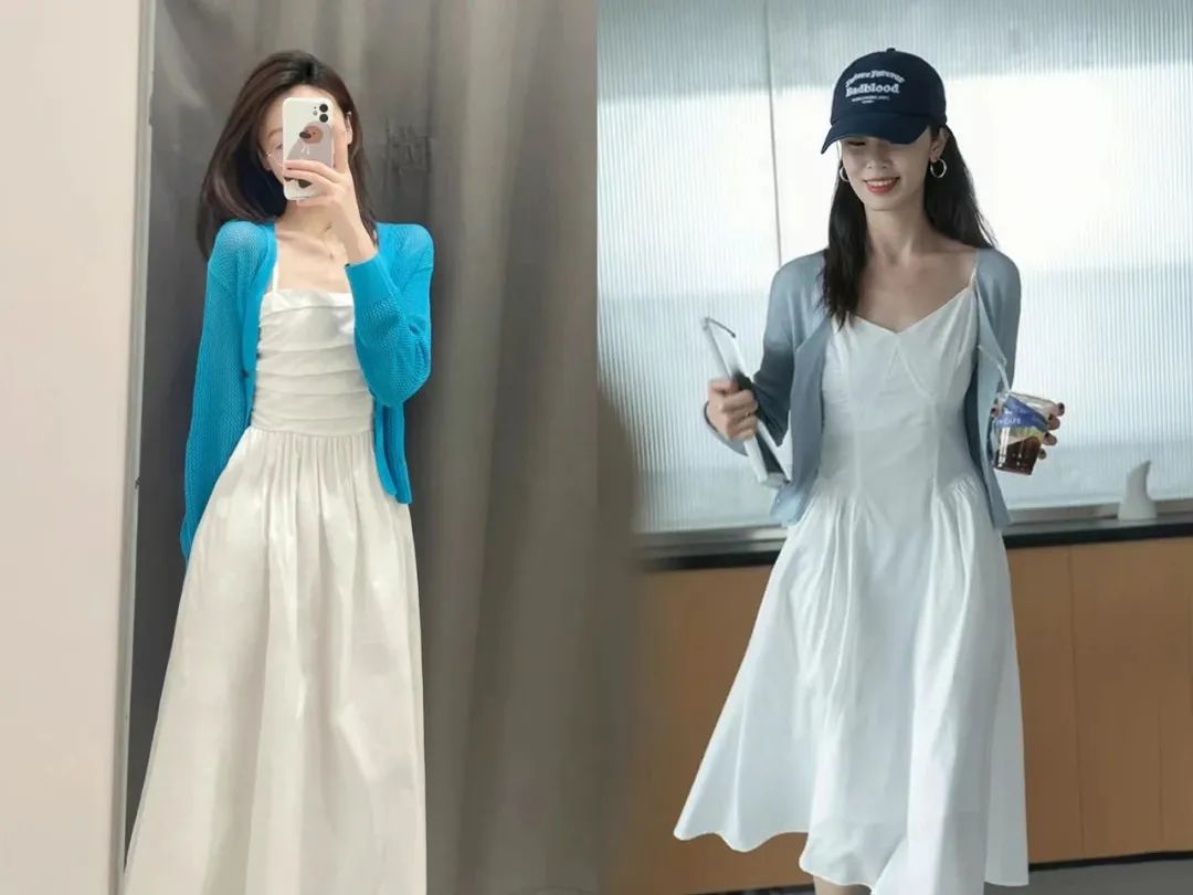 蓝白搭配氛围感穿搭,蓝白搭配清爽又迷人