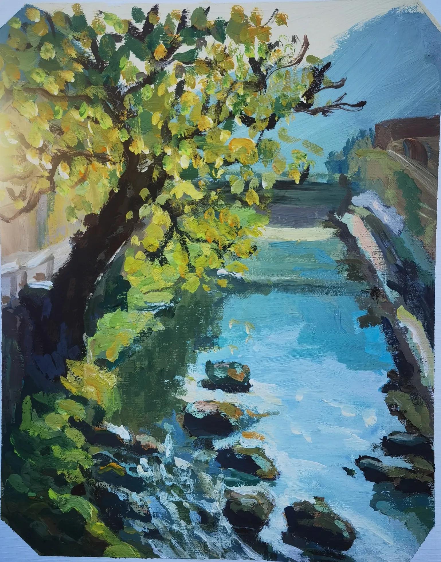 叶县迎国庆书画展,叶县融通实验高中国庆画展