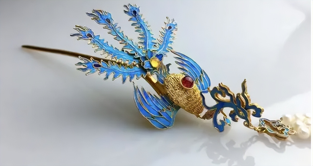 清代点翠饰品,古代点翠首饰手绘效果