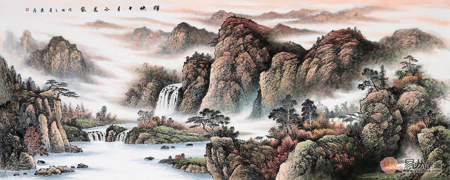 家居装饰画选择推荐,客厅装饰山水画100幅