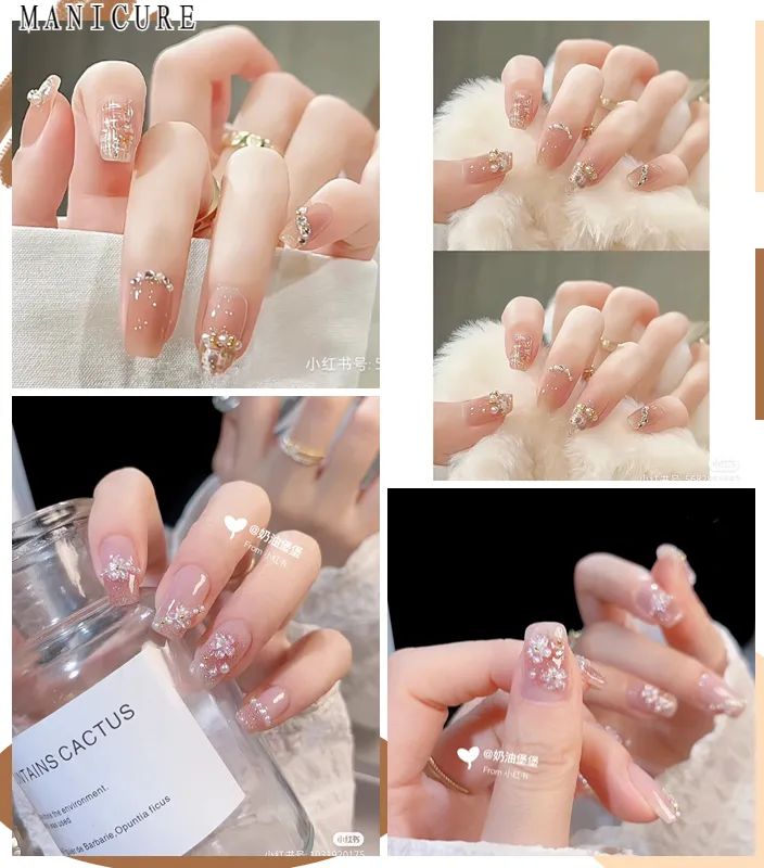 夏日美甲图片清新海底捞,夏日美甲图片清新裸色