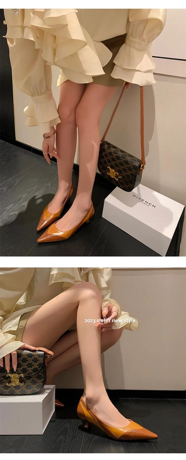 法式设计师款鞋,法式尖头单鞋设计师