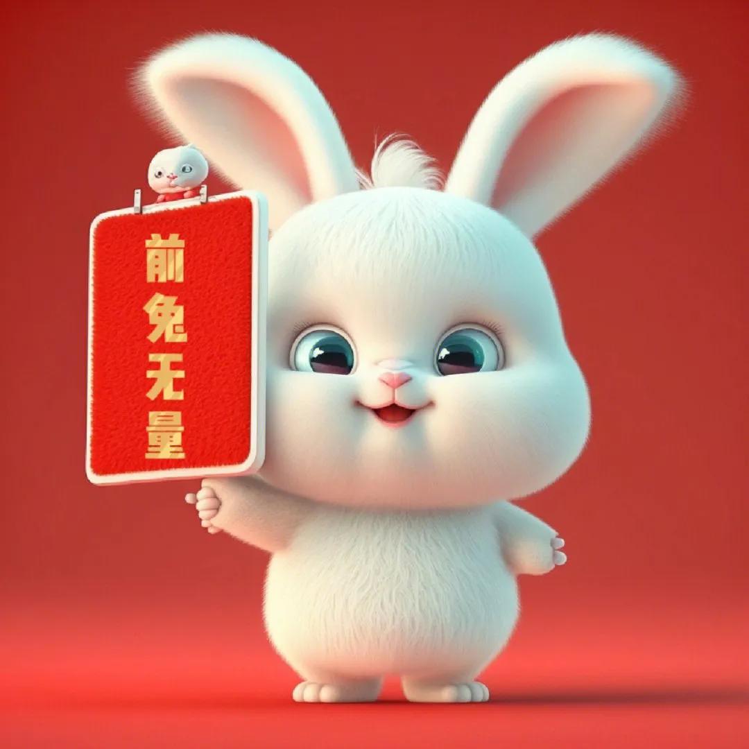 一组开心的萌兔送给大家请欣赏