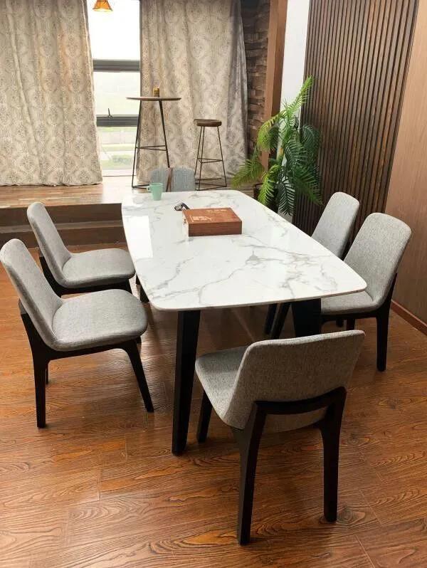全网最火的10款岩板餐桌1米6,岩板餐桌和大理石餐桌怎么选