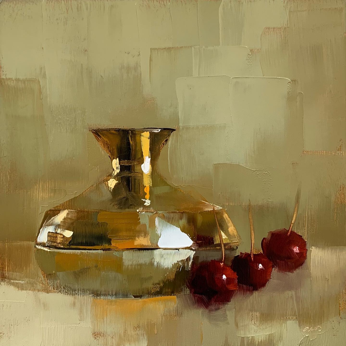 大色块静物油画,油画静物花卉色块