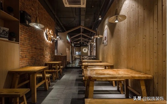 工业风烧烤店装修需要什么材料,简约低成本网红烧烤店装修风格