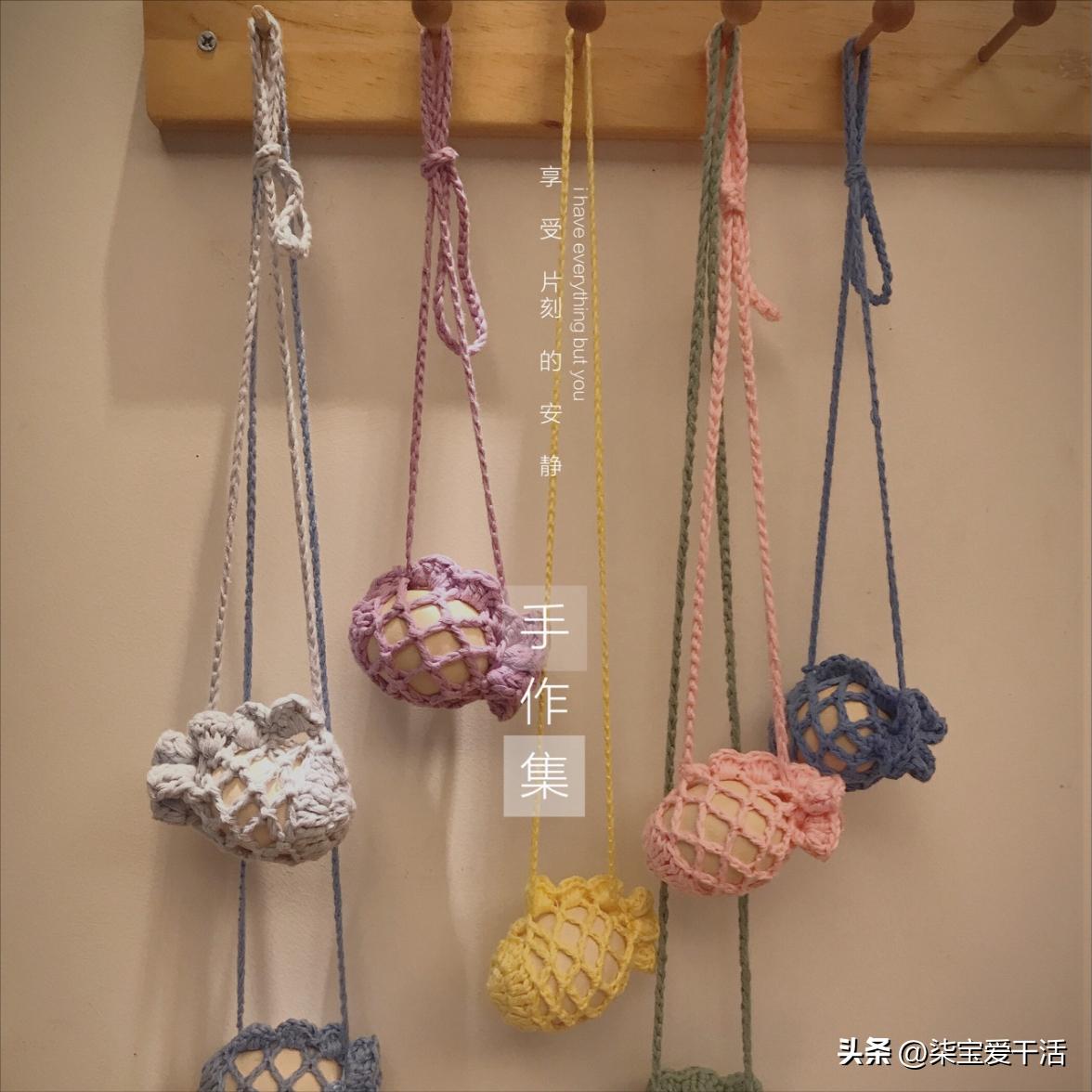 钩织超大蛋兜,简单钩蛋袋100种