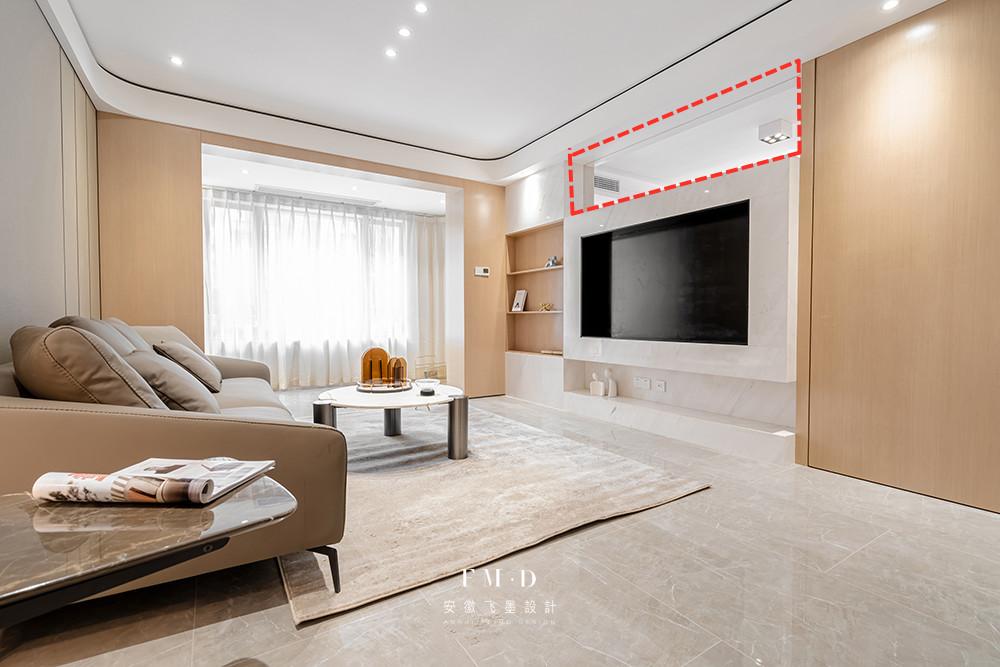 一半墙一半玻璃隔断卧室和客厅图,用电视墙来做客厅隔断实用又美观