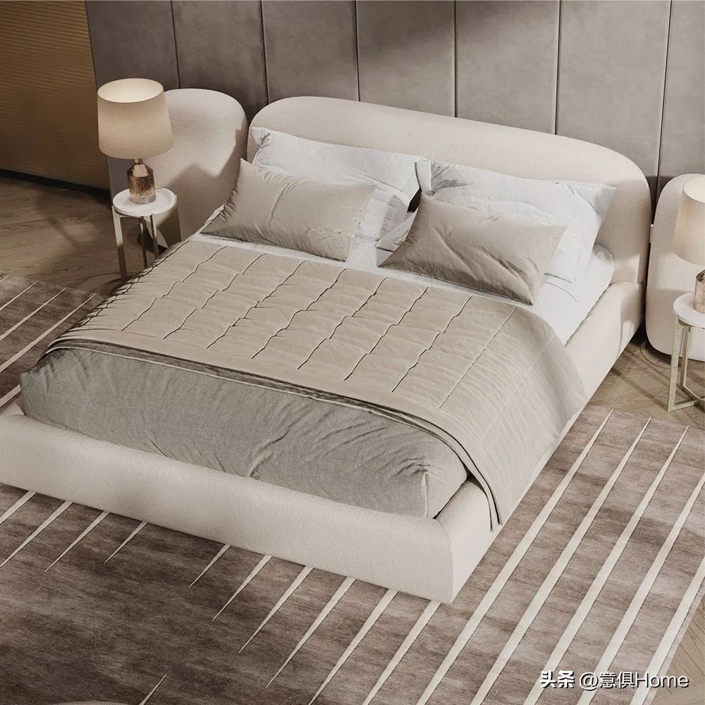 软包床最流行一款,比较温馨的软包床
