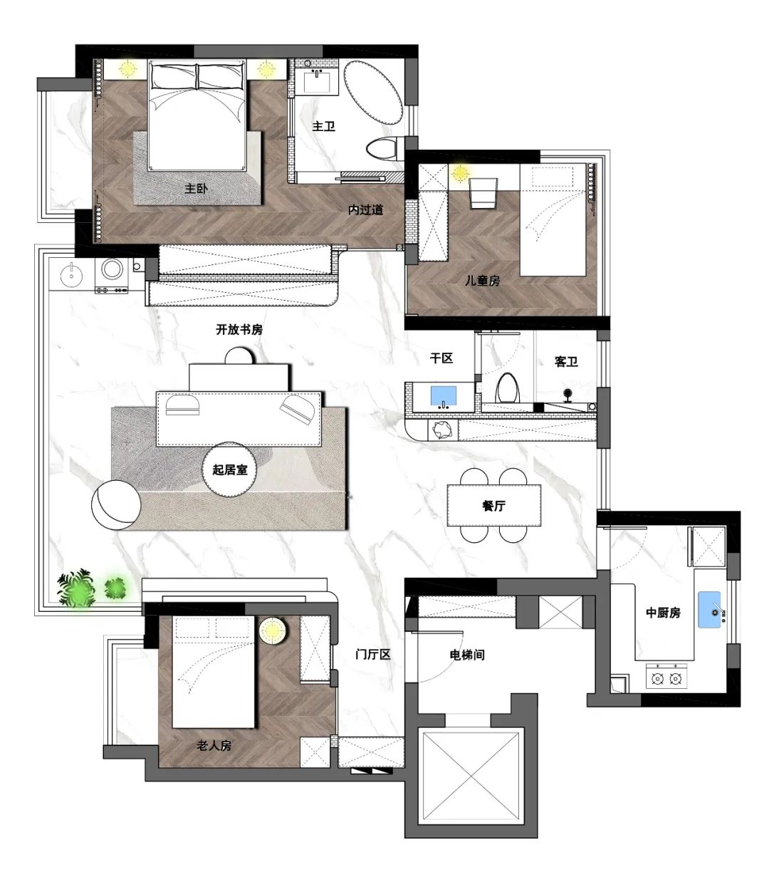 一对年轻夫妻的家，124㎡侘寂风，柔和自然，是多少人羡慕的生活