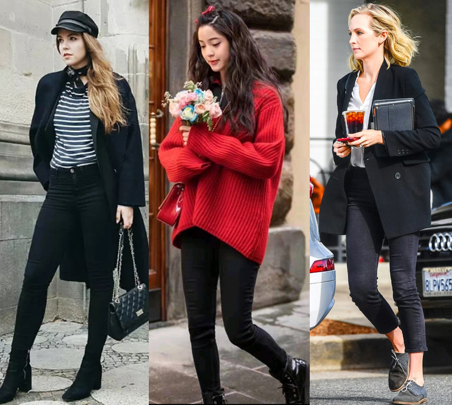 黑裤子显瘦还是白裤子显瘦,1条黑裤子让你时髦显瘦一整年