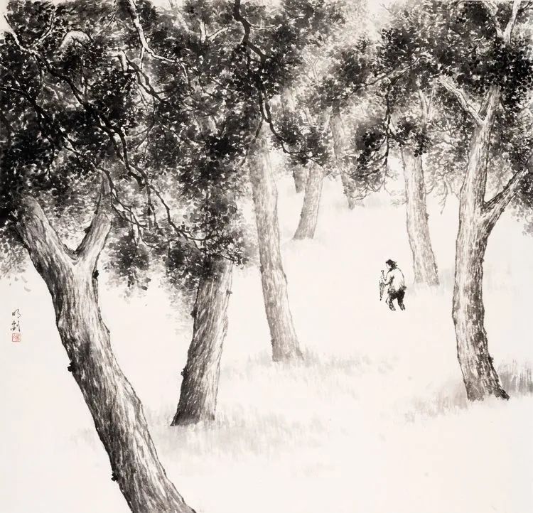 智水仁山行书书法,智水仁山书法