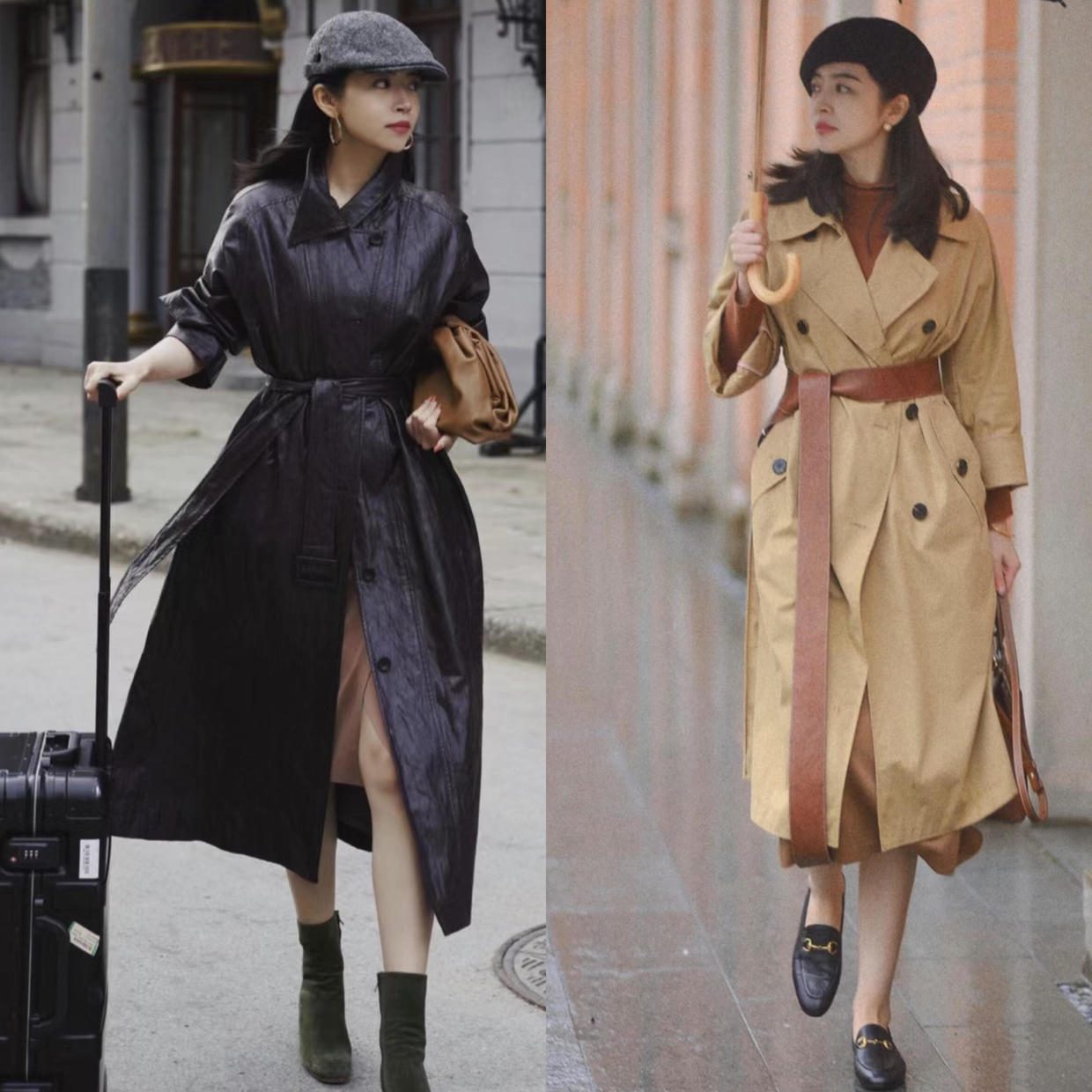 西装式黑色风衣里面怎么穿好看,什么风衣搭配西装外套好看