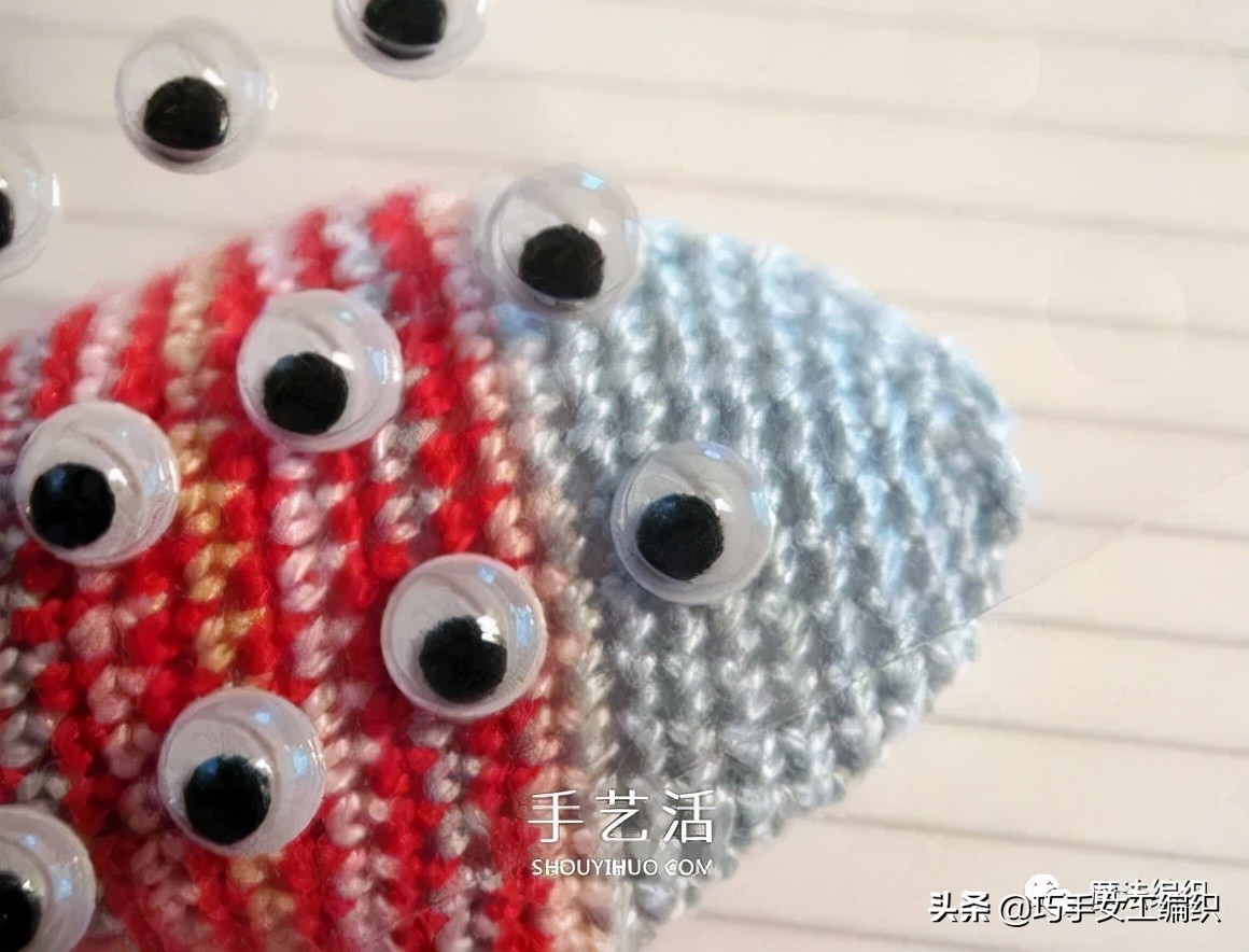 春夏季钩针镂空花样视频教程全集,钩年年有余小鱼挂件