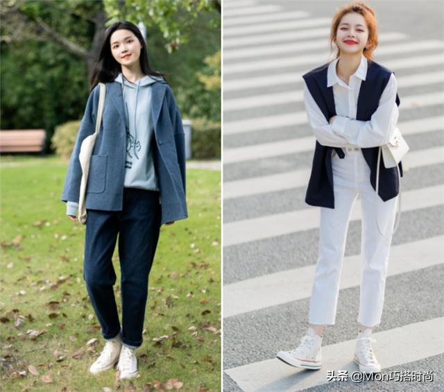 春天穿黄色高帮帆布鞋穿搭女,适合春季穿的帆布鞋