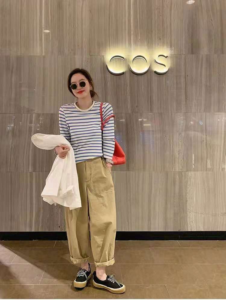 条纹衫的3种穿搭思路,一件经典条纹衫让你时髦整个秋天