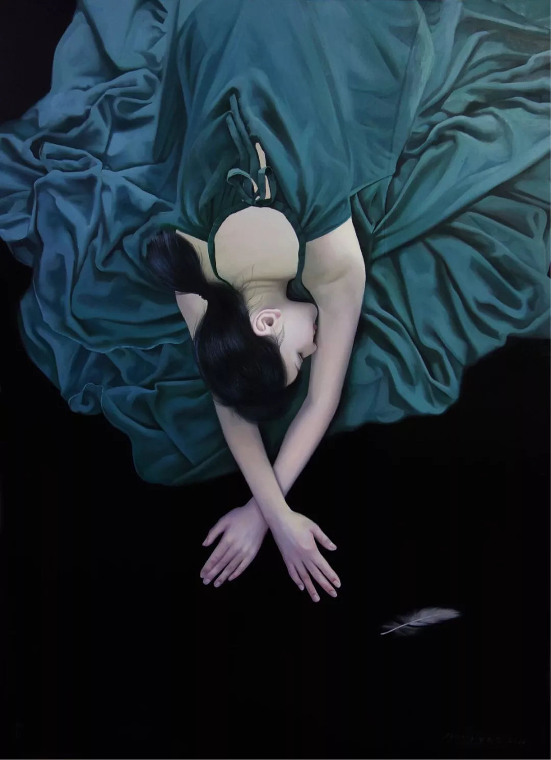 一个喜欢用上帝视角绘画女性人体美的画家，《心中的美好》舒展美