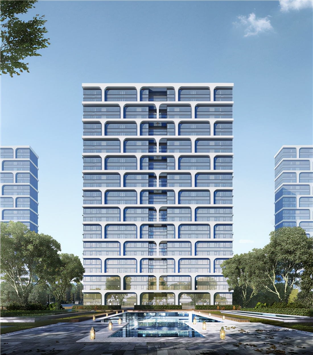 高端住宅立面效果图,高端住宅立面设计