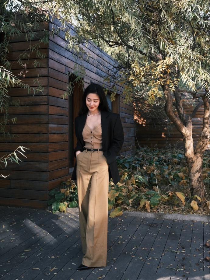 150小个子显高穿搭阔腿裤女,小个子如何选择阔腿裤显瘦显腿长