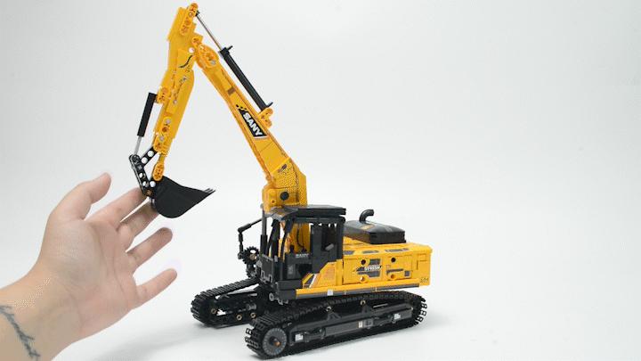 森宝积木三一重工系列拼搭视频,森宝积木三一重工吊车拼装视频