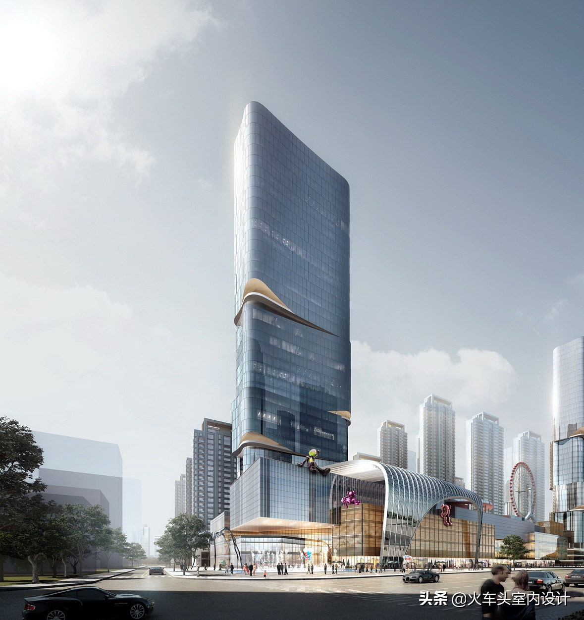 一万平方米写字楼外立面改造价格,玻璃幕墙外立面10层写字楼效果图