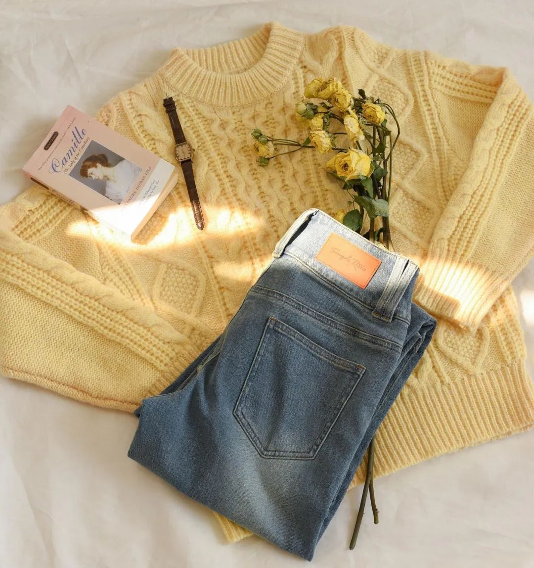 小个子拼接毛衣棉服最新款时髦,秋冬慵懒毛衣棉服内搭