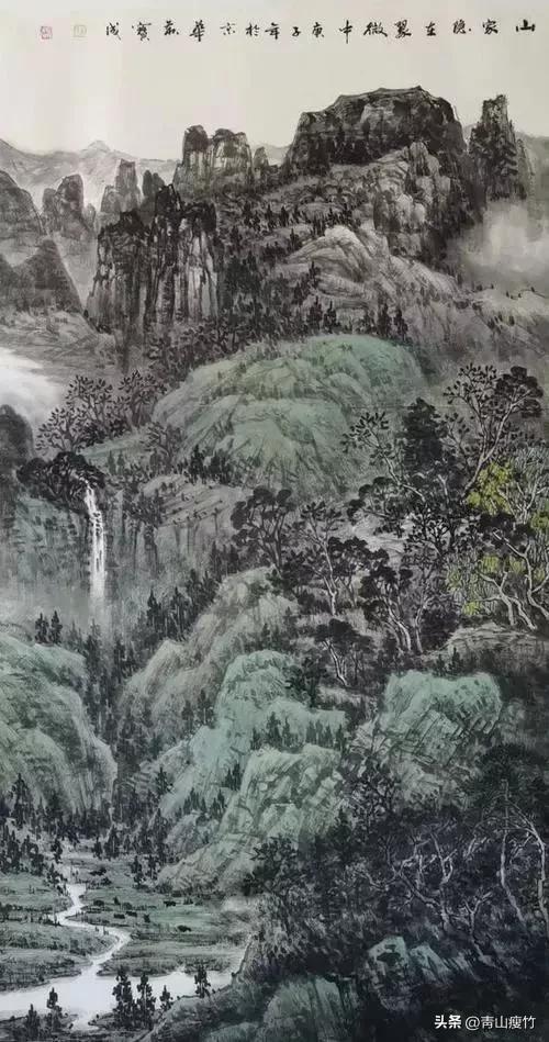 集名家精品山水画70幅欣赏,陈学良山水画精品欣赏40幅