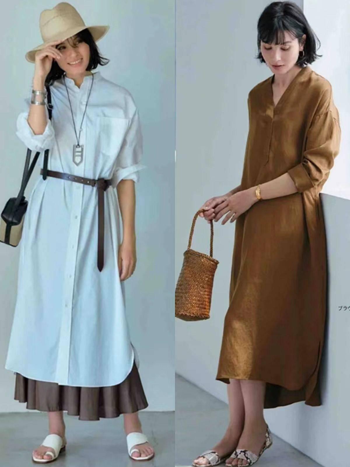 时尚不显胖夏天连衣裙穿搭,夏天穿搭女2022高级法式连衣裙