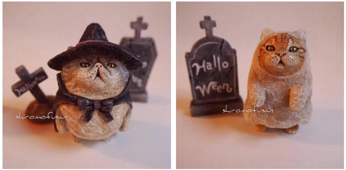 日本艺术家木雕猫,日本木雕猫