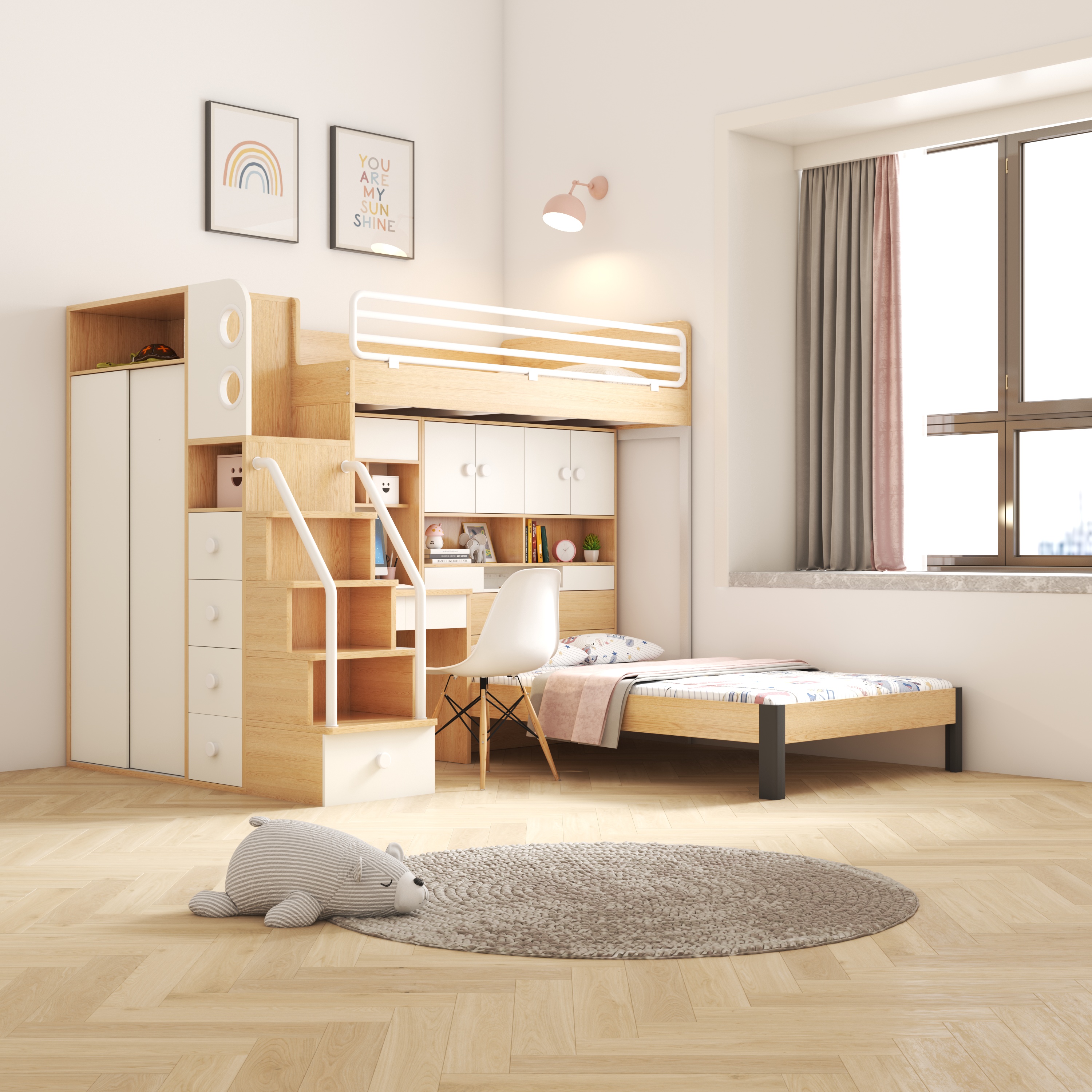 9平米的房间上下床设计带飘窗,9平方设计上下床多少钱