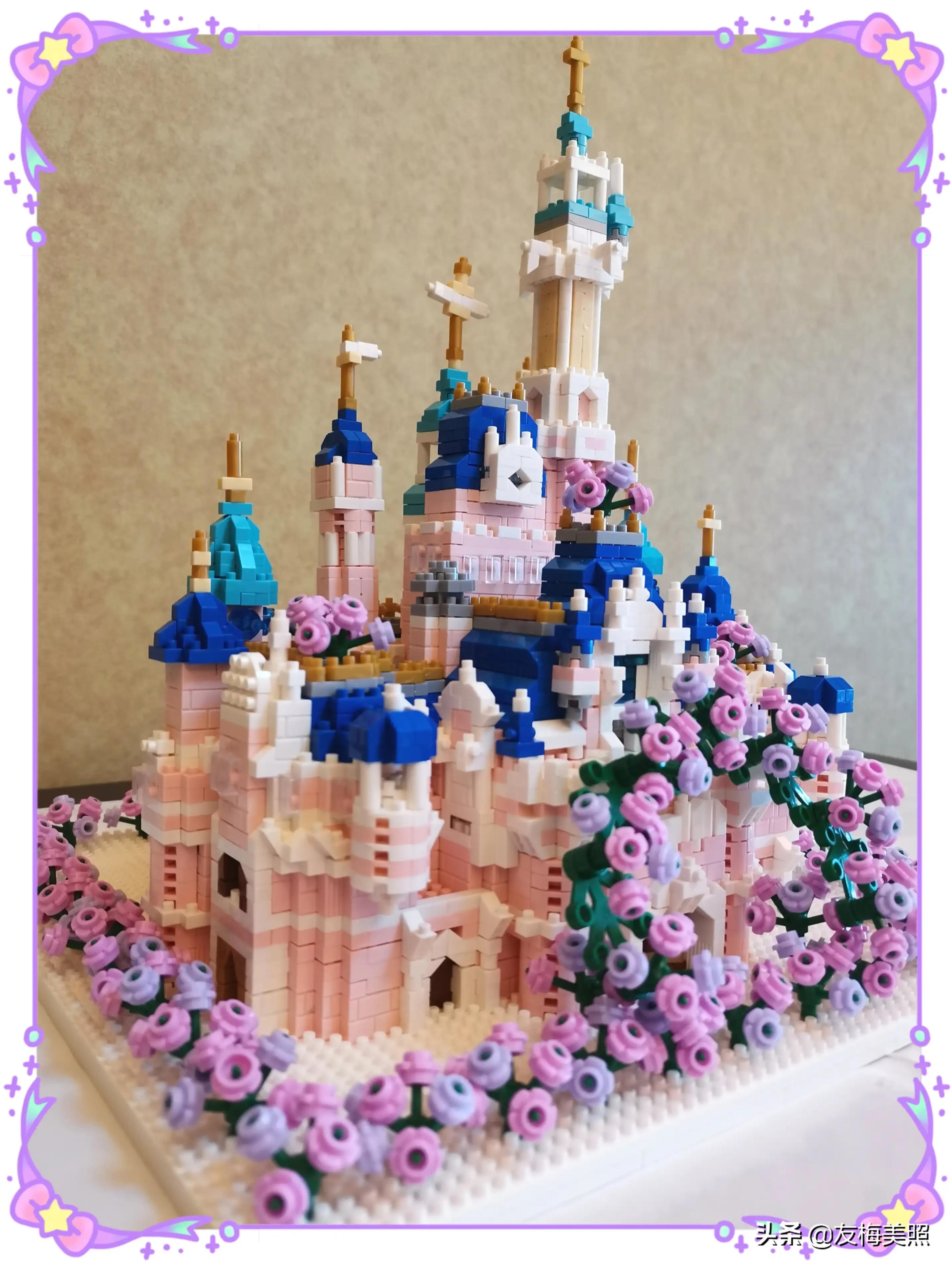 拼图积木：迪士尼城堡（7830）的拼图过程之八（拼花完成）