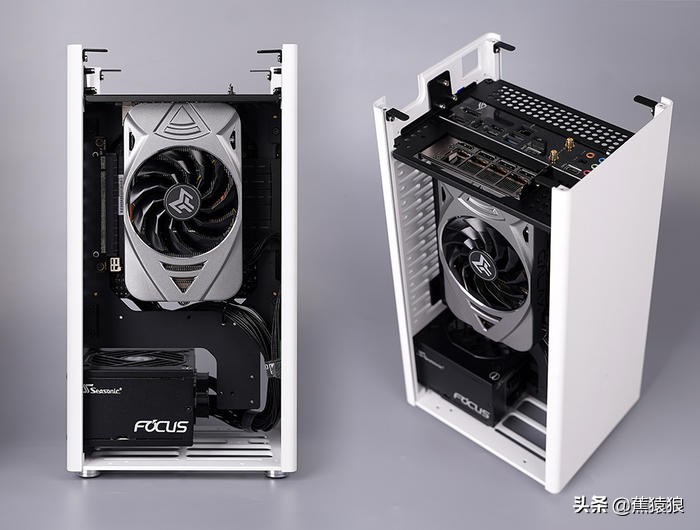 12600K+STRIXB660-I+RTX3060，AKLLAA5立式ITX机箱装机展示