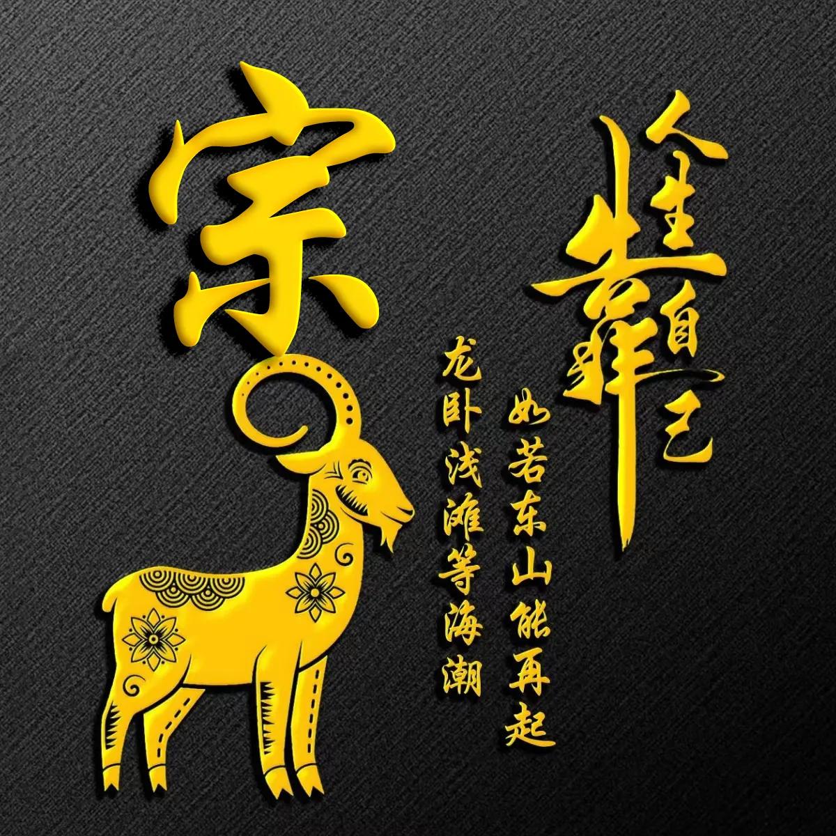 十二生肖烫金字体姓氏微信头像,微信头像鼠年名字励志