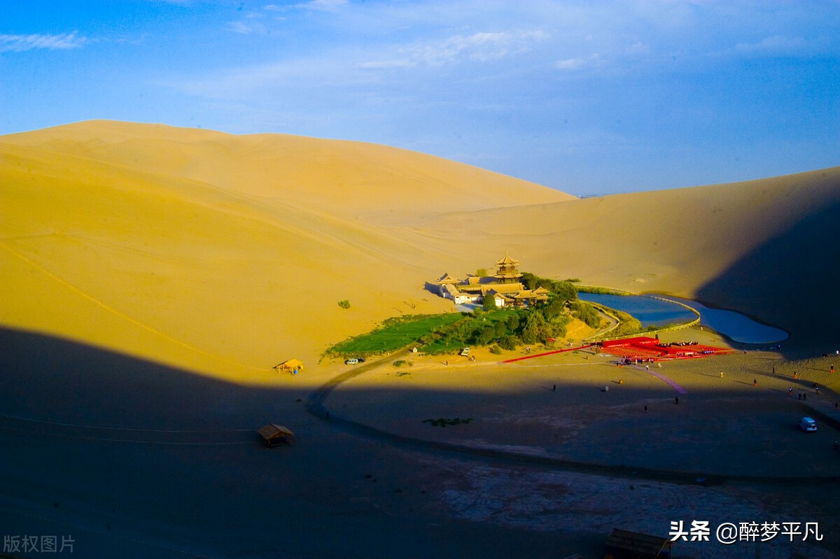 甘肃敦煌鸣沙山月牙泉自由行,甘肃敦煌鸣沙山月牙泉景区