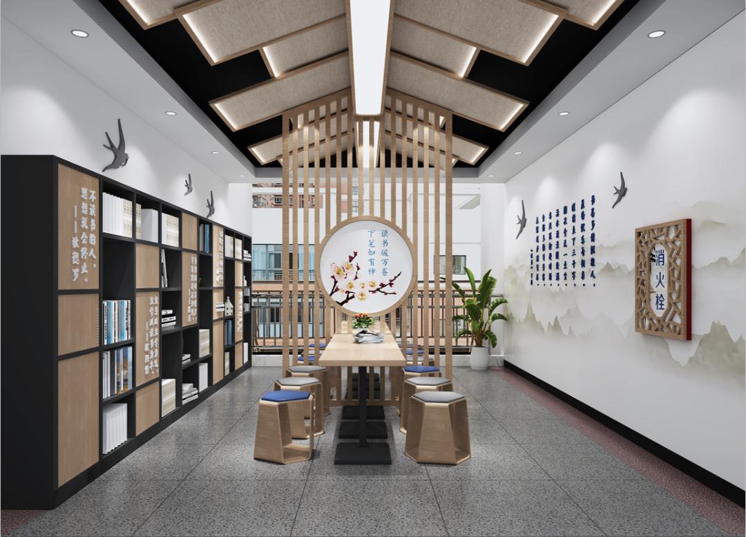 书香校园走廊文化墙,阅读走廊创意设计