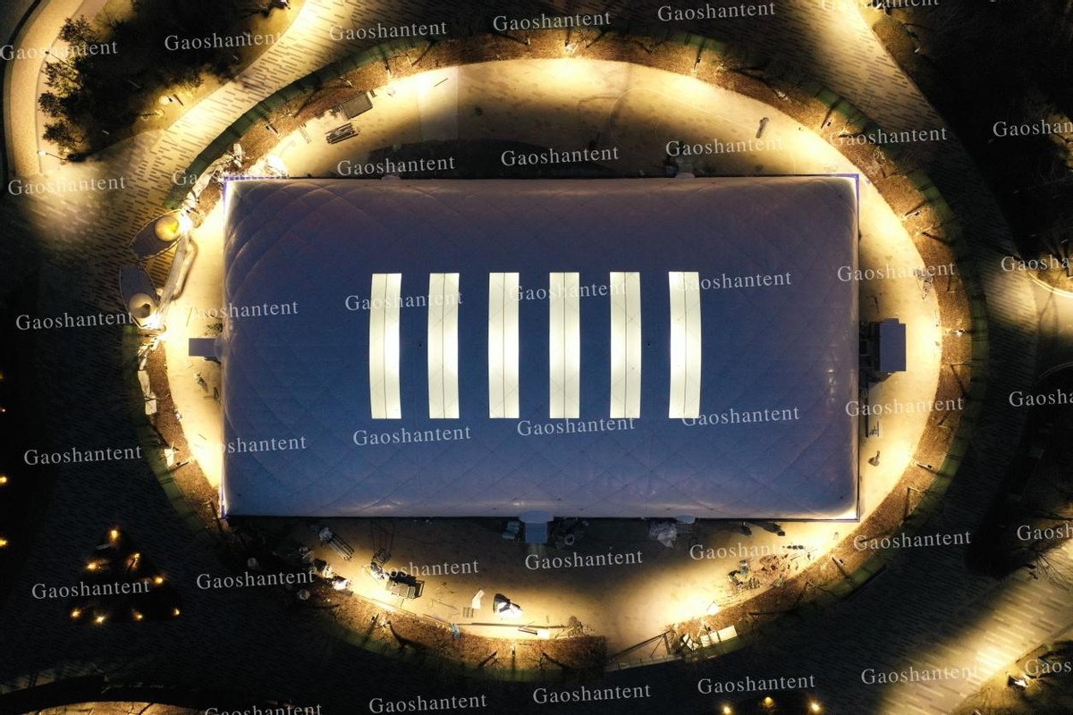 体育场馆气膜结构看台,气膜体育馆是低成本室内运动场馆