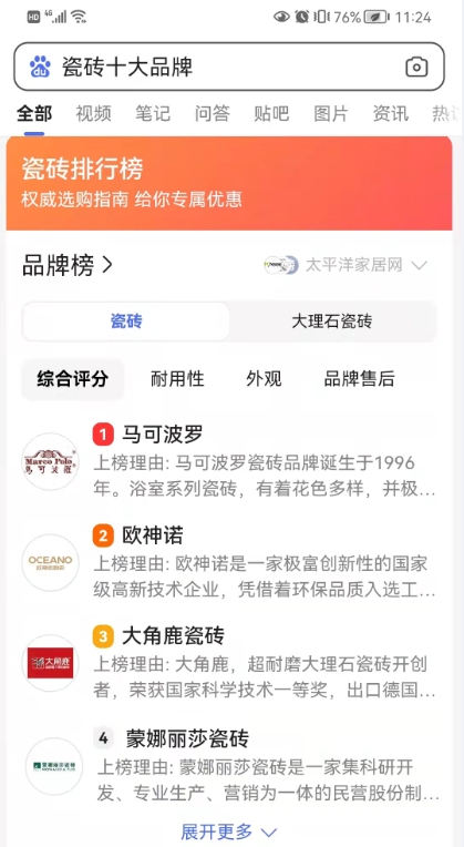 大角鹿瓷砖和马可波罗瓷砖哪个好,如何选大角鹿瓷砖