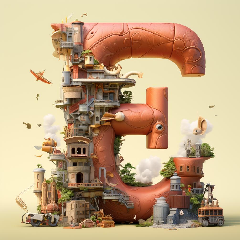 字母p的线条感设计,高级字母设计