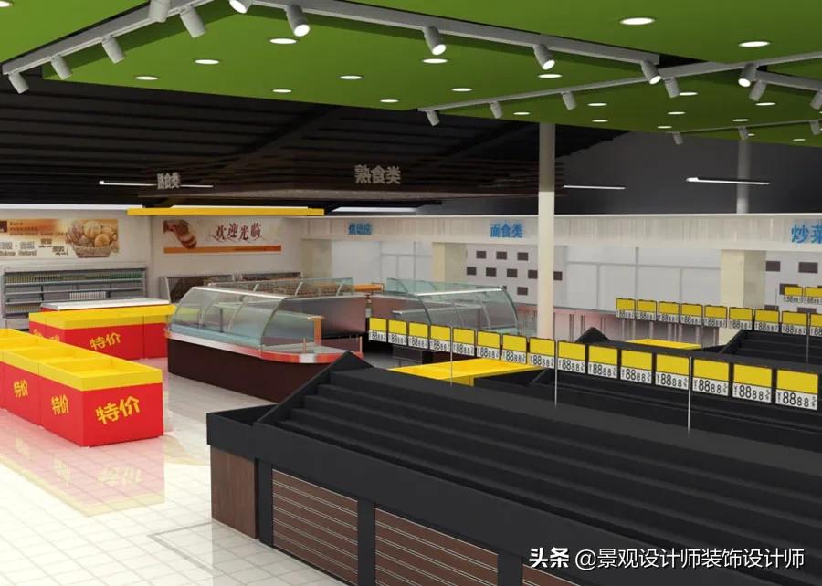 30平方超市商店摆设,超市设计效果图大全