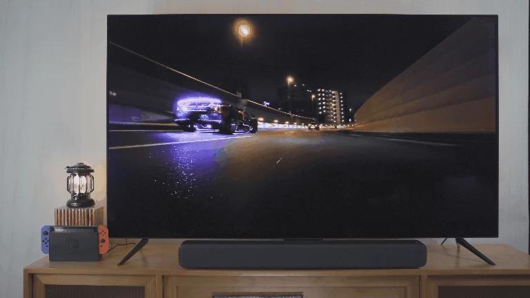 小米6oled55寸电视效果图,居家看电视氛围