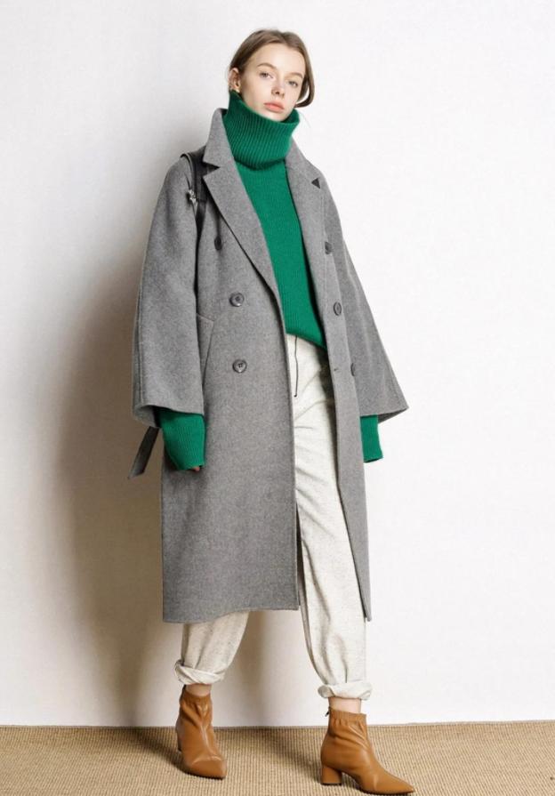 各种简单毛衣的织法,高领毛衣怎么穿才好看