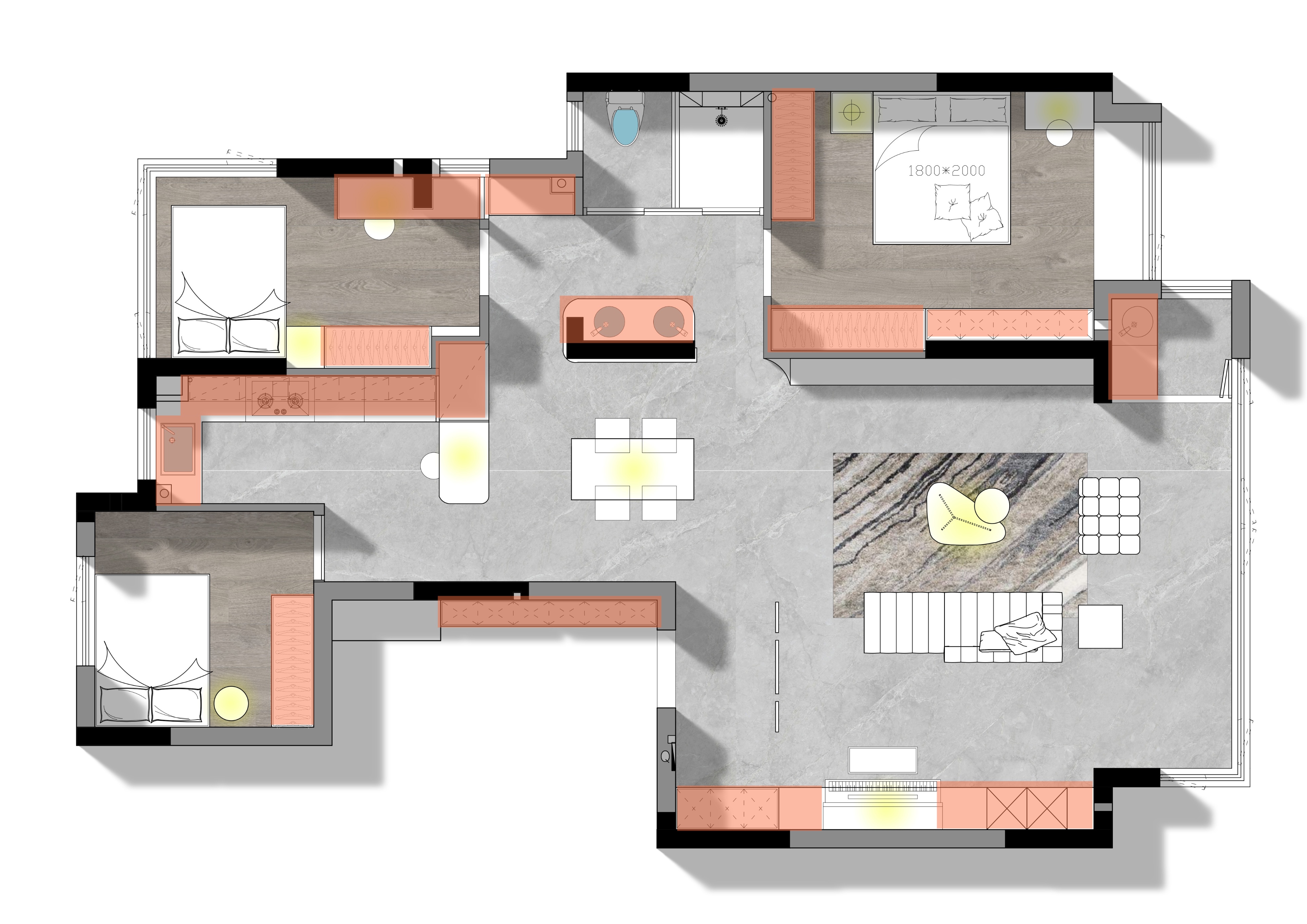 开间4米做满墙和不做满墙的区别,客厅开间2.5米适不适合做满墙