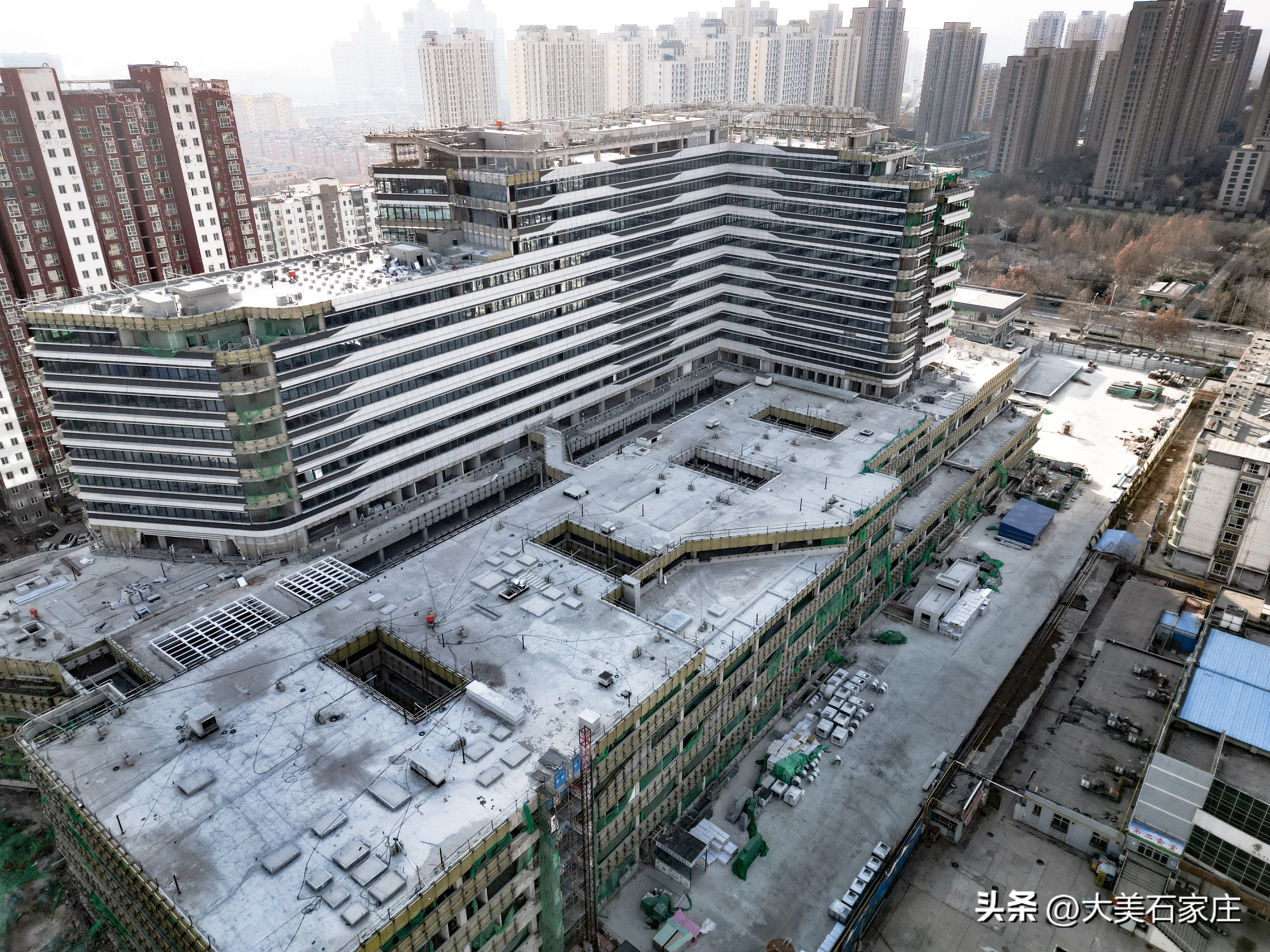 河北医科大学第四医院东院医疗综合楼项目航拍